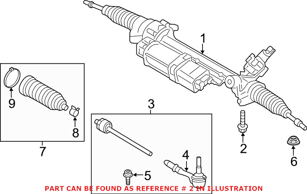Genuine BMW 07119908587 - Rack and Pinion Bolt