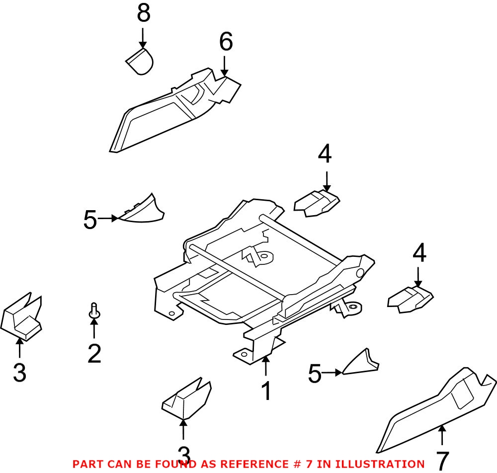Genuine Dodge 1UL19HL1AA - Seat Frame Trim Panel (Front Right Inner)