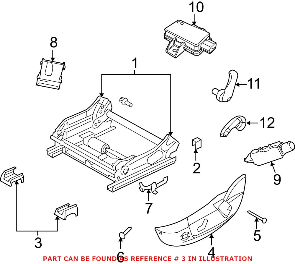 Genuine Dodge 1UV51DX9AA - Seat Track Cover