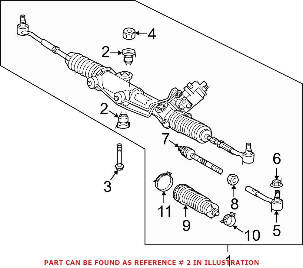 Genuine Mercedes-Benz 2114630366 - Rack and Pinion Mount Bushing