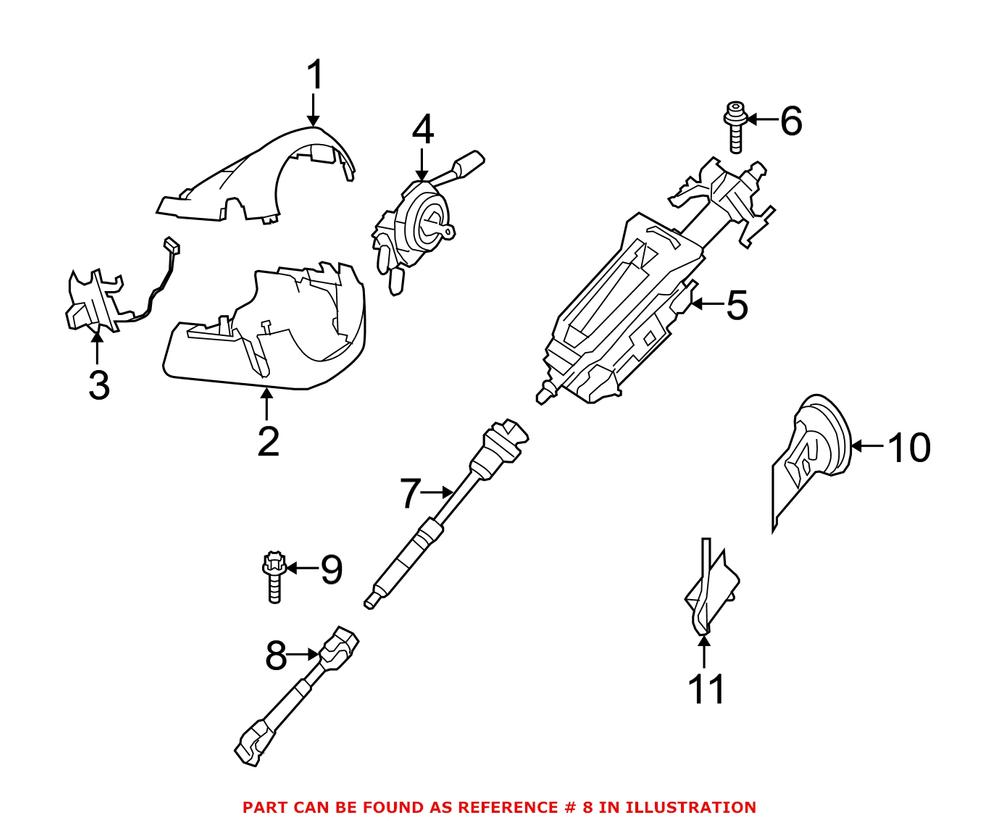 Genuine BMW 32306774110 - Steering Shaft (Lower)