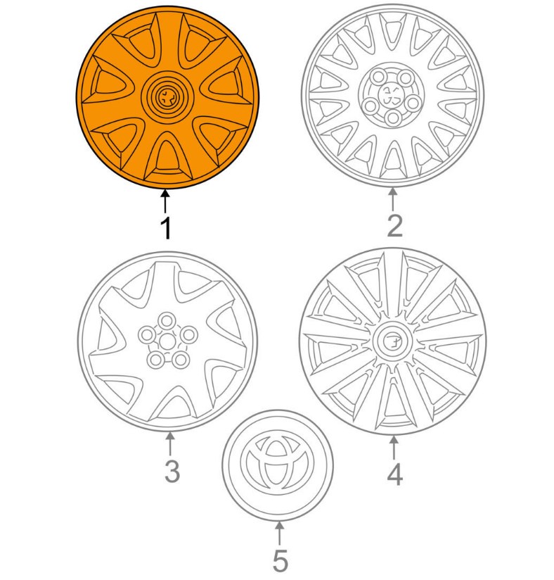 Genuine Toyota 42621AA080 - Wheel Cover