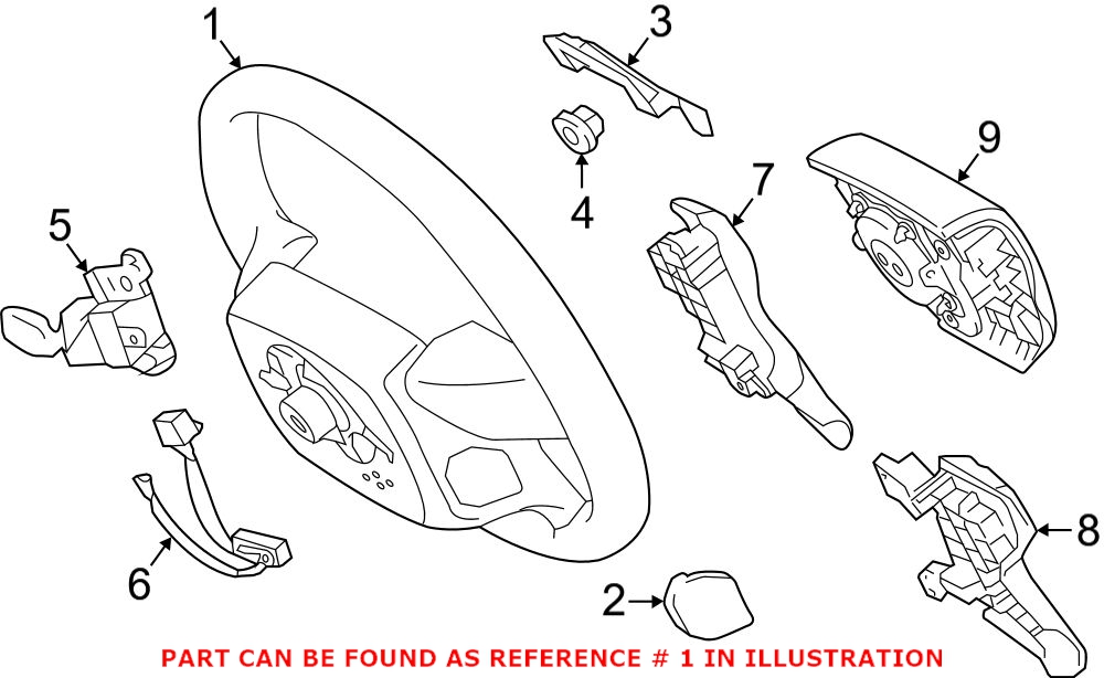Genuine Toyota 4510004311C0 - Steering Wheel