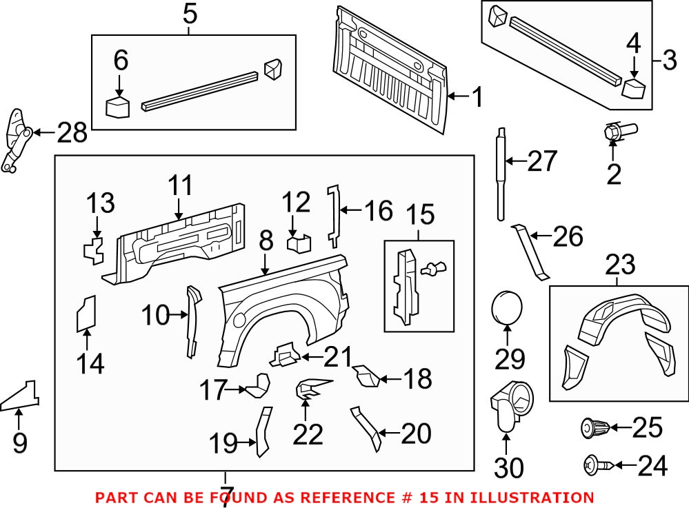 Genuine Toyota 655060C050 - Truck Bed Panel Reinforcement (Rear Left Rearward)