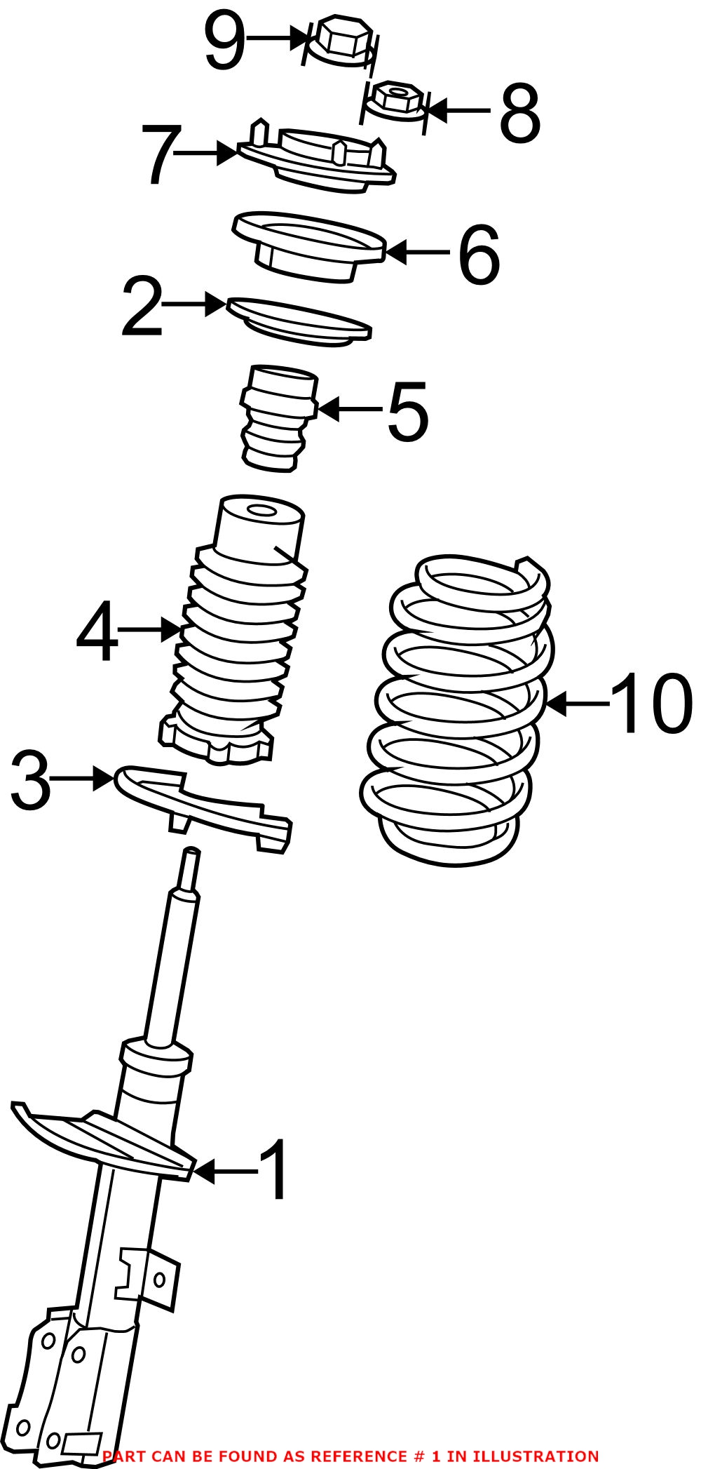 Genuine Dodge 68026141AD - Suspension Strut (Front Left)