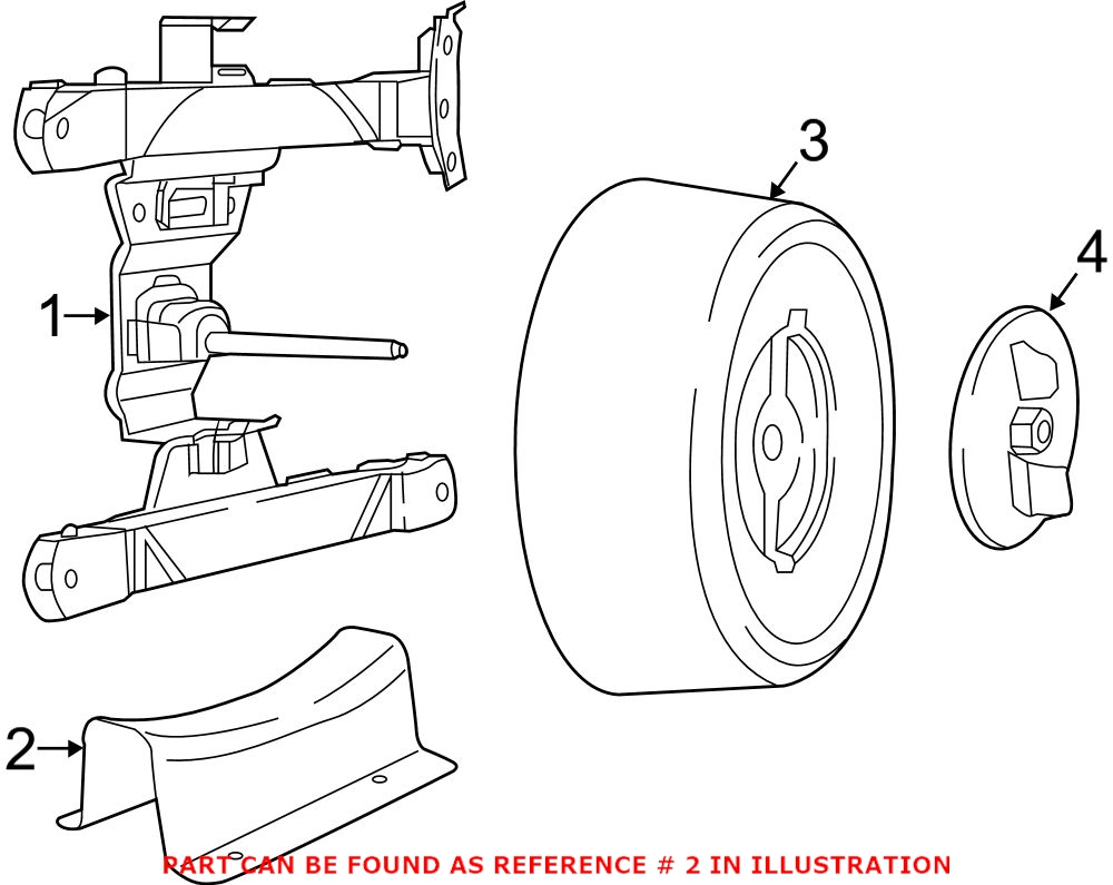 Genuine Chrysler 68234025AC - Spare Tire Bracket