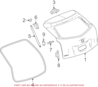 Genuine Cadillac 23283648 - Hatch Lift Support (Left)