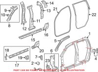 Genuine Chevrolet 23412191 - Door Seal (Front Left Inner)