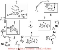 Genuine Lexus 4916260041 - Air Suspension Compressor Line (Front Left)