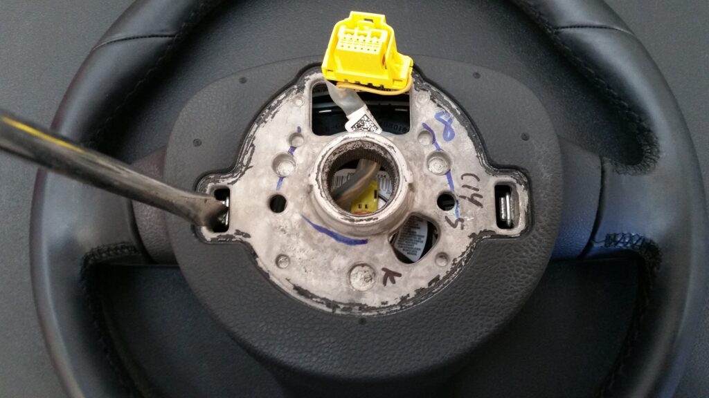 Steering Wheel Removed